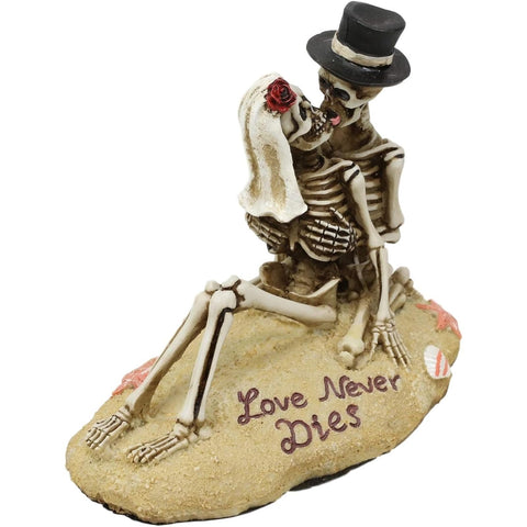 SUMMIT COLLECTION Beach Lovers - Love Never Dies Collectible Skeleton Themed Figurine