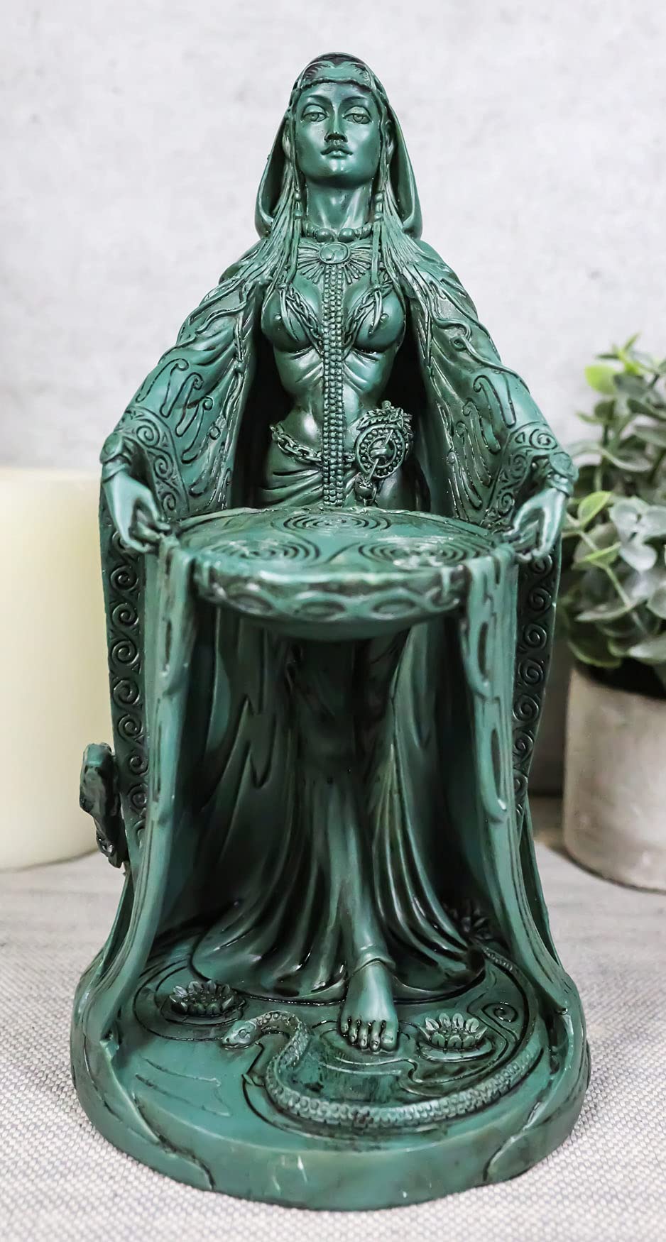 Ebros Gift Irish Triple Goddess Danu Figurine Don Divine Feminine Source Wisdom Wealth Strength Statue Moon Goddess