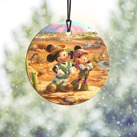 Mickey and Minnie Mouse in Hollywood 3.5” Starfire Prints Hanging Glass Print Accessory