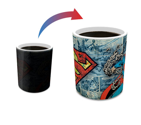Morphing Mugs DC Comics Justice League (Superman) Ceramic Mug, Black