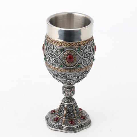 Rhinestone Jeweled Holy Grail Chalice, 6 1/2 Inch