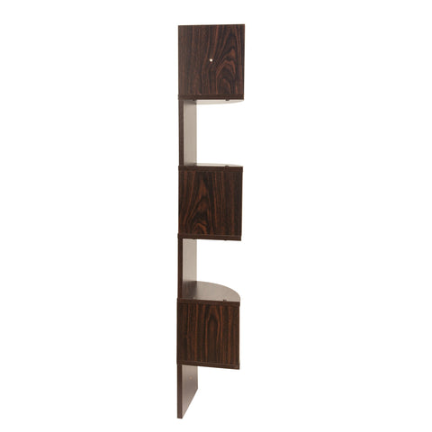 Danya B XF11035BH Large Decorative 5-Tier Corner Floating Wall Mount Display Shelving Unit - Beech Veneer