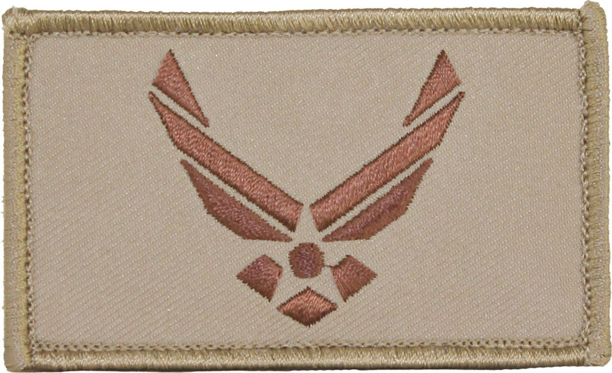 U.S. Air Force Hap Arnold Wings 2" x 3" Hook & Loop 2 Piece Tan Patch