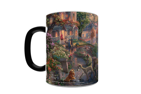 Morphing Mugs Disney - Lady and the Tramp - Sunset - Thomas Kinkade - One 11 oz Color Changing Heat Sensitive Ceramic Mug – Image Revealed When HOT Liquid Is Added!