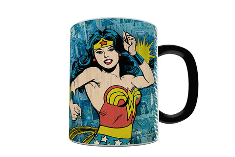 Morphing Mugs DC Comics - Wonder Woman - Retro Logo - One 11 oz Color Changing Heat Sensitive Ceramic Mug – Image Revealed When HOT Liquid Is Added!