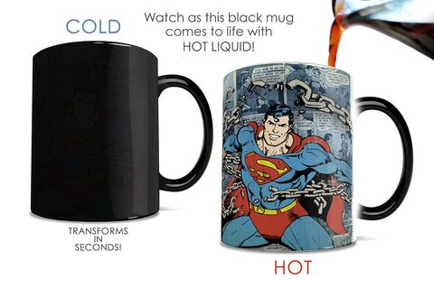 Morphing Mugs DC Comics Justice League (Superman) Ceramic Mug, Black