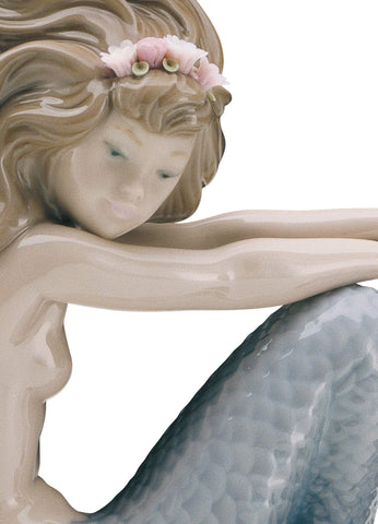 LLADRÓ Illusion Mermaid Figurine. Porcelain Mermaid Figure.