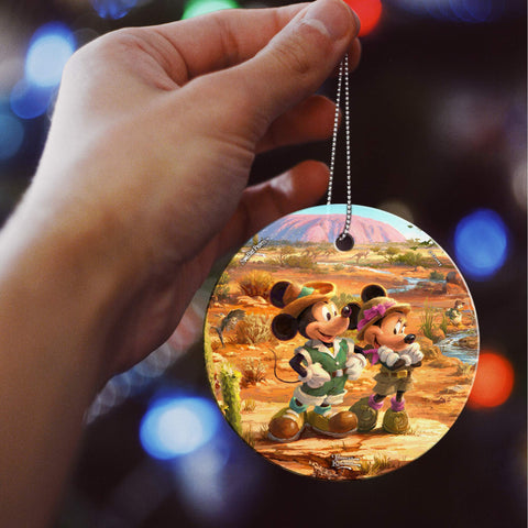 Mickey and Minnie Mouse in Hollywood 3.5” Starfire Prints Hanging Glass Print Accessory