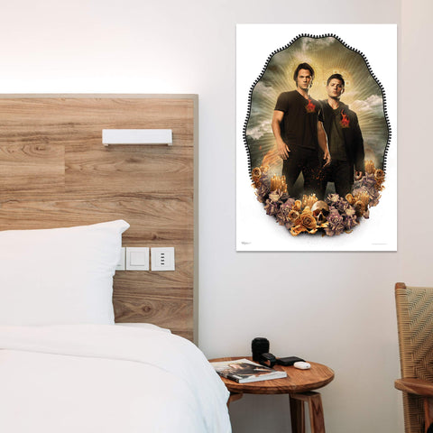 MIGHTYPRINT Supernatural - Sam and Dean Winchester - Saints and Sinners – Durable 17” x 24" Wall Art – NOT Made of Paper – Officially Licensed Collectible