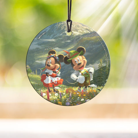 Mickey and Minnie Mouse in Hollywood 3.5” Starfire Prints Hanging Glass Print Accessory