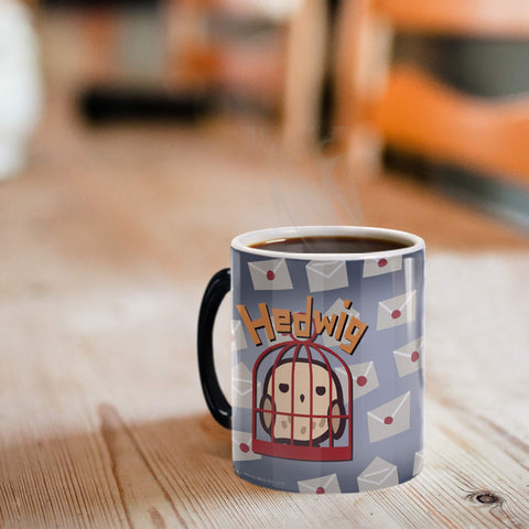 Morphing Mugs Harry Potter (Hedwig the Owl Chibi) Heat Reveal Ceramic Coffee Mug - 11 Ounces