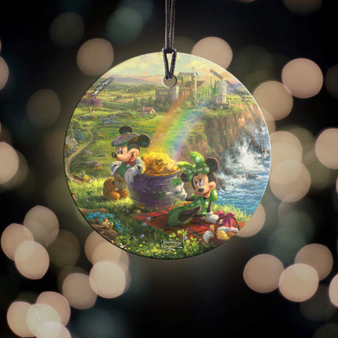 Mickey and Minnie Mouse in Hollywood 3.5” Starfire Prints Hanging Glass Print Accessory