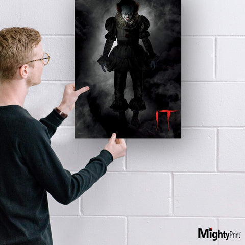 MIGHTYPRINT IT Chapter 2 – Pennywise the Dancing Clown – Deadlights – Stephen King Horror - Durable 17” x 24" Wall Art – NOT Made of Paper – Officially Licensed Collectible
