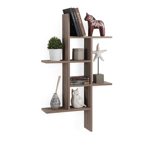 Danya B. Cantilever Cubby Decorative Modern Wall Mount Shelf – Horizontal or Vertical (Black)