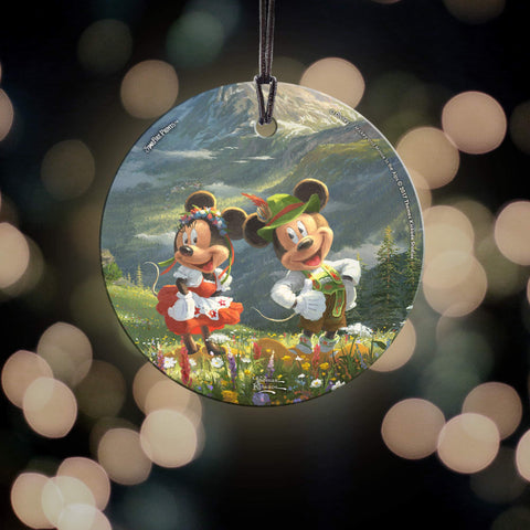 Mickey and Minnie Mouse in Hollywood 3.5” Starfire Prints Hanging Glass Print Accessory