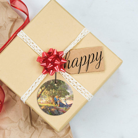 Trend Setters Disney – Beauty and The Beast II – Belle – Beast – 3.5” Starfire Prints Hanging Glass Print Accessory – Ideal for Gifting and Collecting