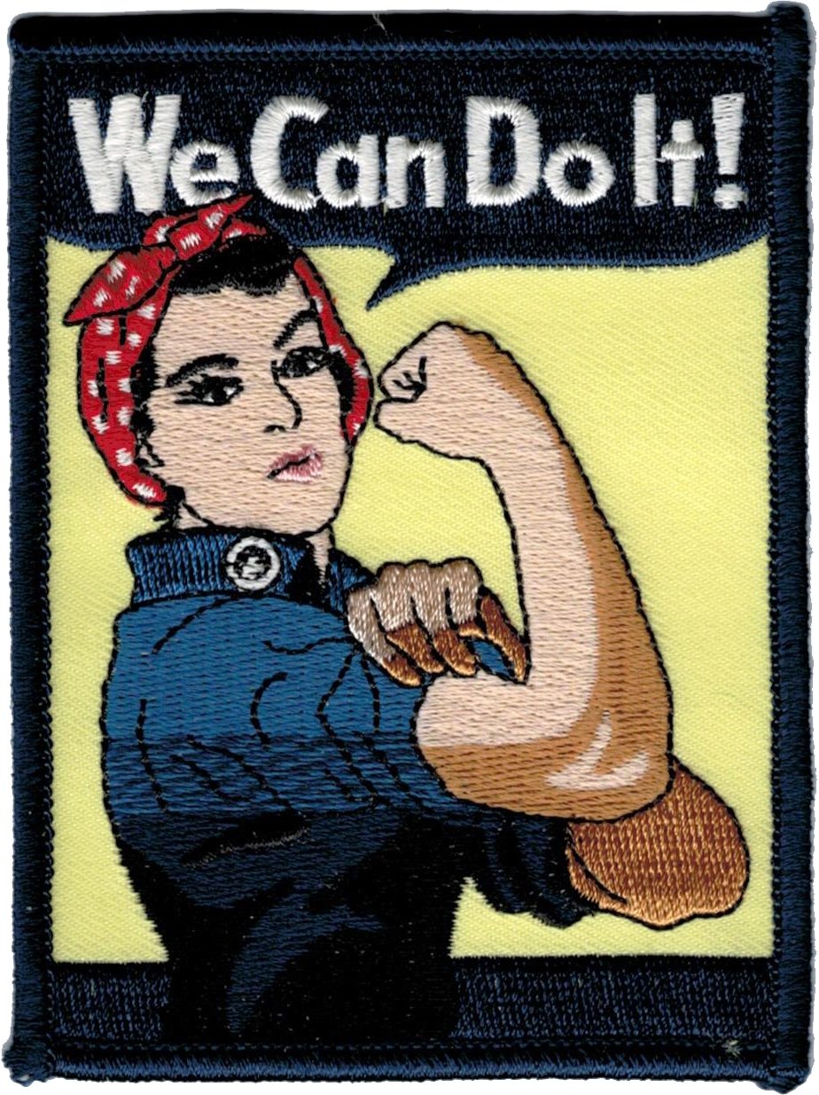 We Can Do it! Patch / Rosie the Riveter - 3" x 4" World War II Patch