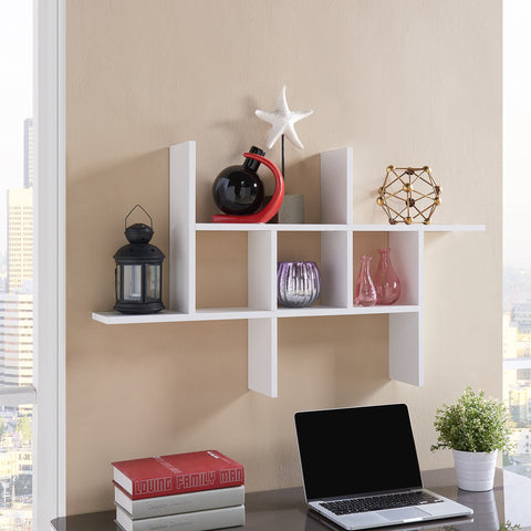 Danya B. Cantilever Cubby Decorative Modern Wall Mount Shelf – Horizontal or Vertical (Black)