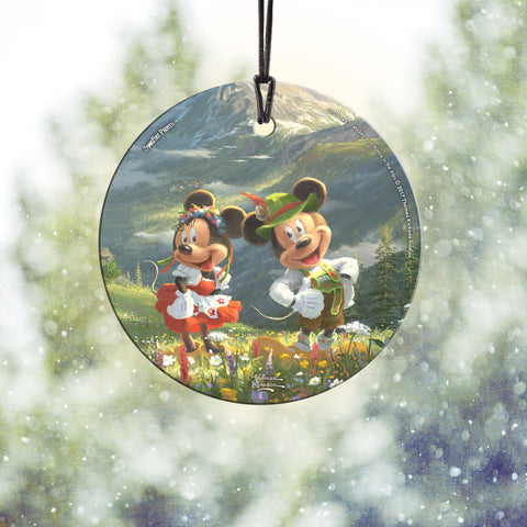 Mickey and Minnie Mouse in Hollywood 3.5” Starfire Prints Hanging Glass Print Accessory