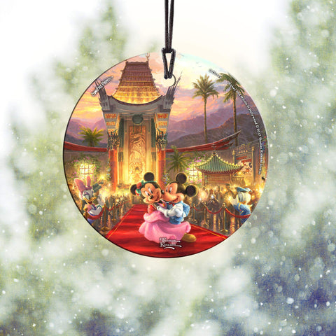 Mickey and Minnie Mouse in Hollywood 3.5” Starfire Prints Hanging Glass Print Accessory