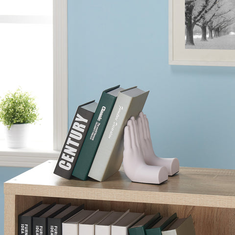 Danya B. Contemporary Accent Book Shelf Decor - Hands Sculpture Bookend Set of 2 (Gold)