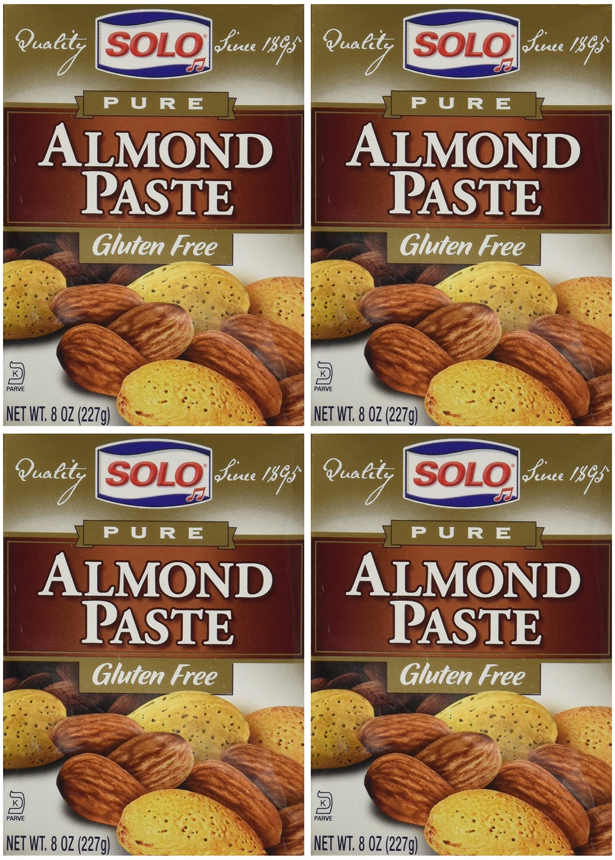 Solo Almond Paste, 8-Ounce Packages (Pack of 4)